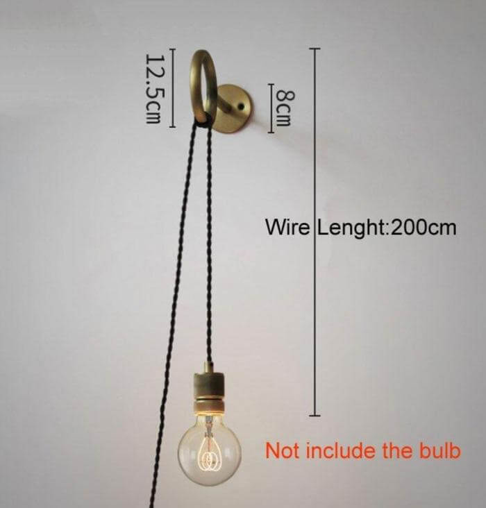 Lampa Ścienna z Lustrem w Stylu Nordic Retro |