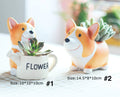 Mini doniczka Corgi z żywicy