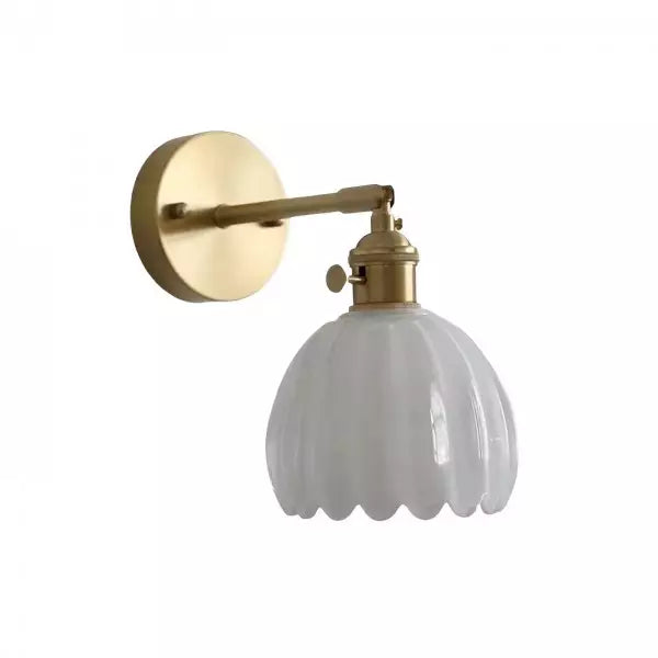 Lampa Ścienna Tulipan Kwiatowy Pąk Szklana
