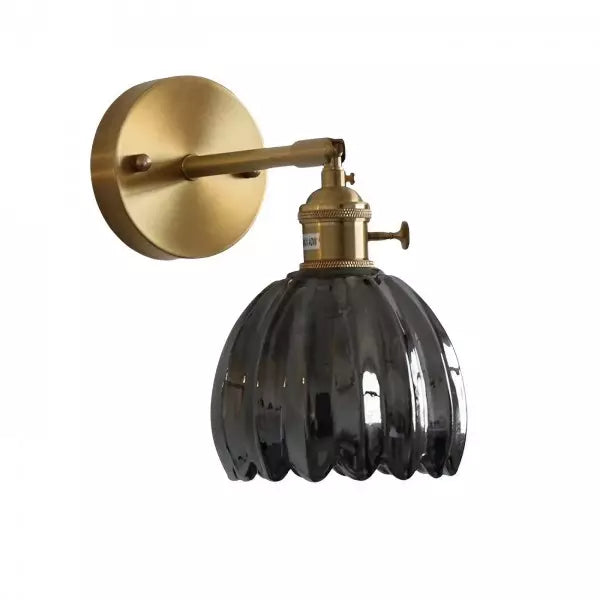 Lampa Ścienna Tulipan Kwiatowy Pąk Szklana