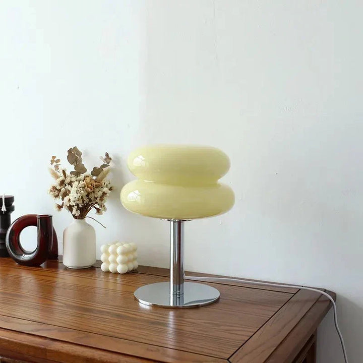 Lampa stołowa Retro Macaron wykonana z kolorowego szkła