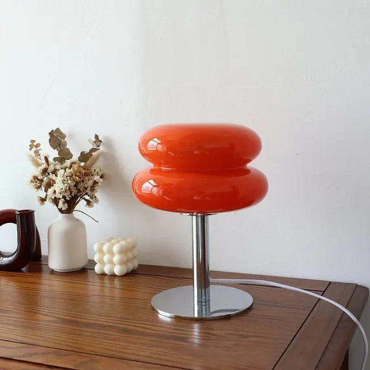 Lampa stołowa Retro Macaron wykonana z kolorowego szkła