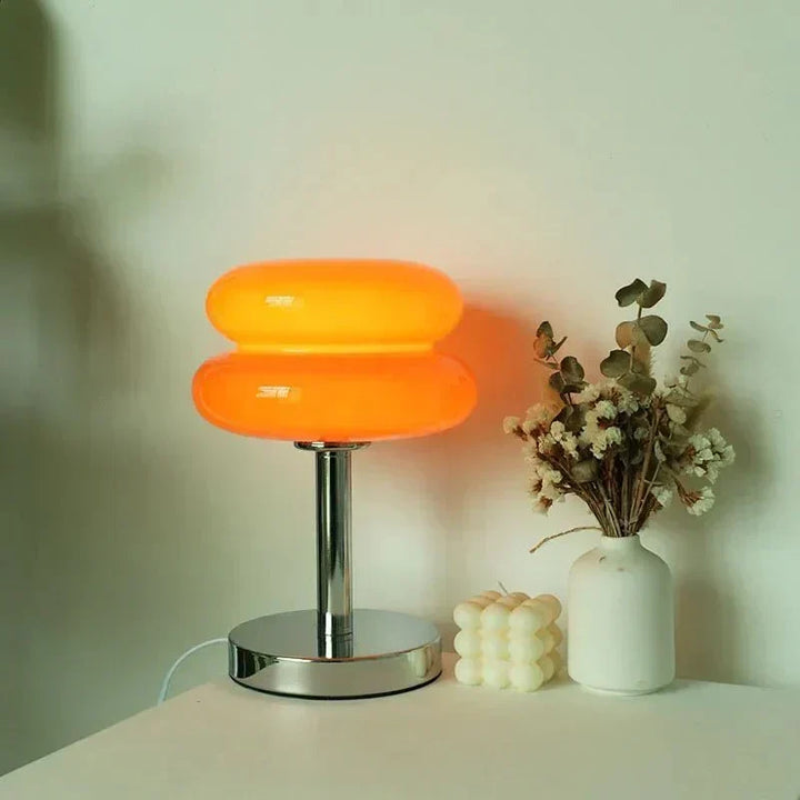 Lampa stołowa Retro Macaron wykonana z kolorowego szkła