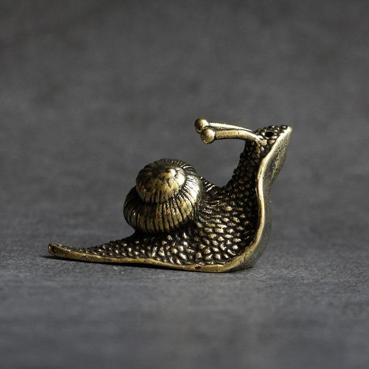 Retro Królowa Miedziana Mini Ślimak Herbata Pet Ornament na Biurko