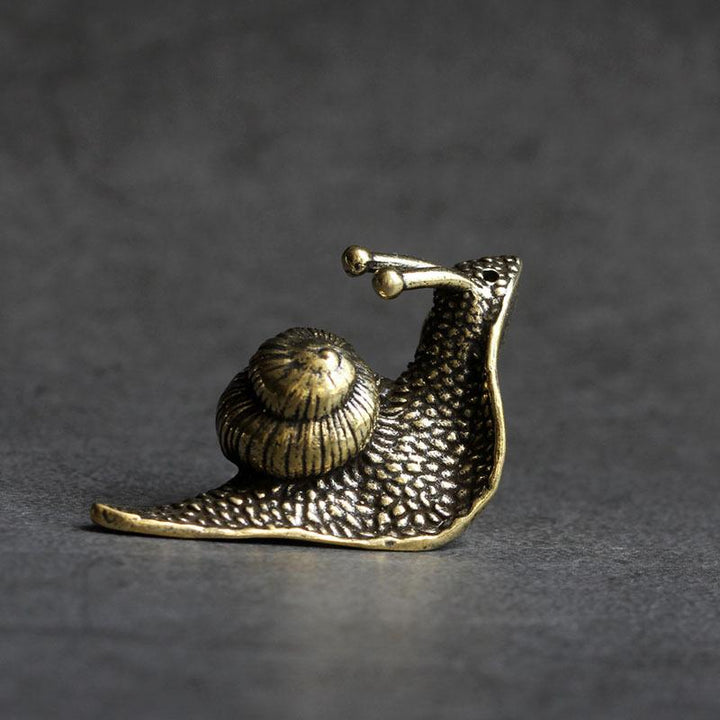 Retro Królowa Miedziana Mini Ślimak Herbata Pet Ornament na Biurko