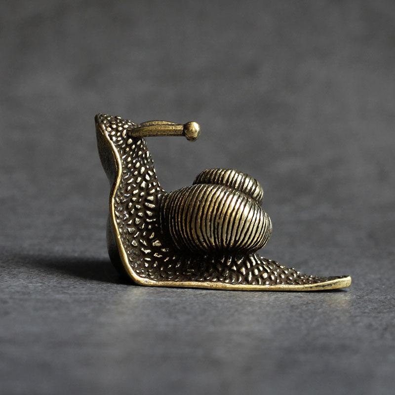 Retro Królowa Miedziana Mini Ślimak Herbata Pet Ornament na Biurko