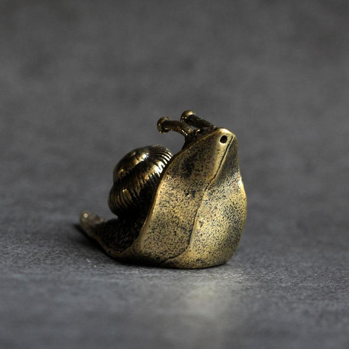 Retro Królowa Miedziana Mini Ślimak Herbata Pet Ornament na Biurko