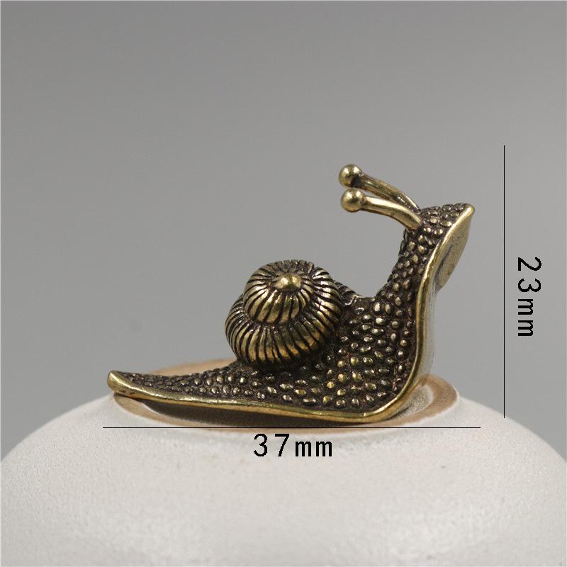 Retro Królowa Miedziana Mini Ślimak Herbata Pet Ornament na Biurko