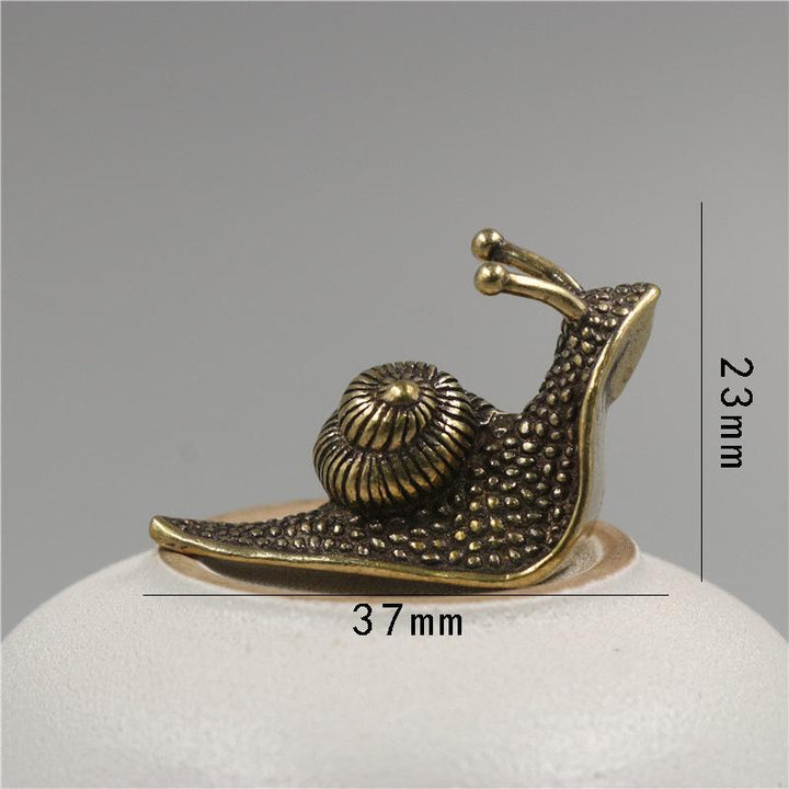 Retro Królowa Miedziana Mini Ślimak Herbata Pet Ornament na Biurko
