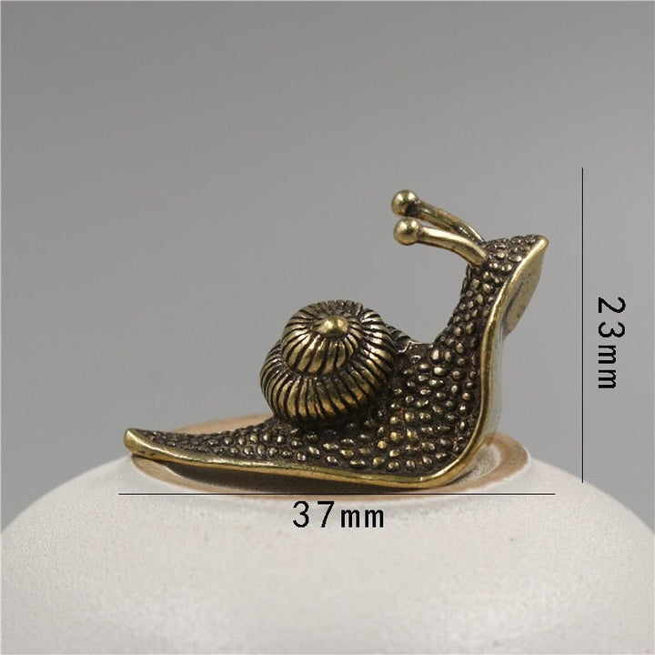 Retro Królowa Miedziana Mini Ślimak Herbata Pet Ornament na Biurko