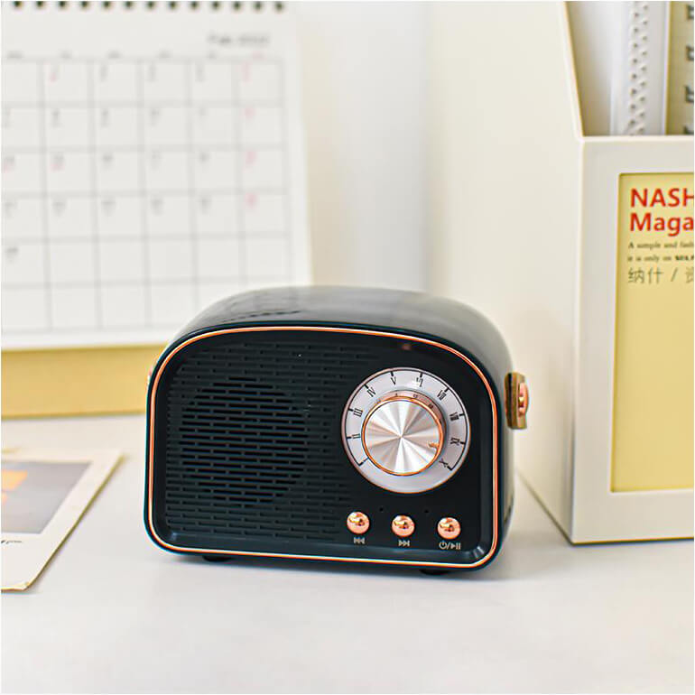 Retro Okrągły Głośnik Bluetooth