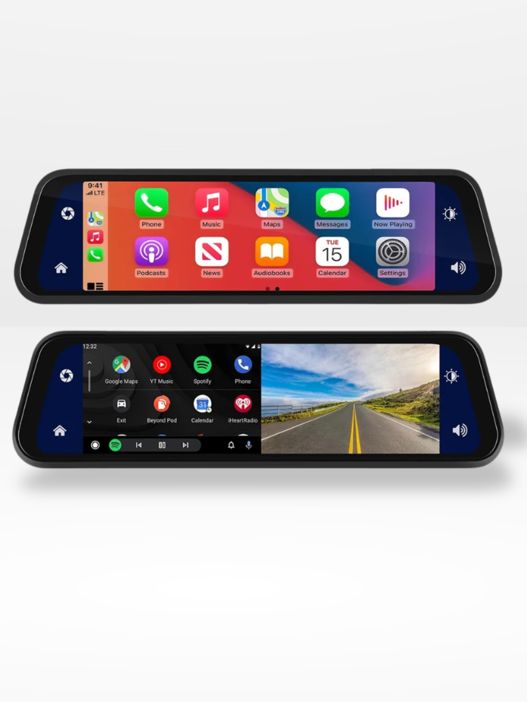 Lusterko Wsteczne z Kamerą Dash 4K Z Przodu i Z Tyłu | CarPlay i Inteligentny Asystent Kierowcy