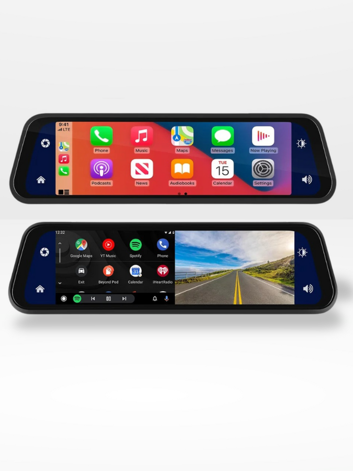 Lusterko Wsteczne z Kamerą Dash 4K Z Przodu i Z Tyłu | CarPlay i Inteligentny Asystent Kierowcy
