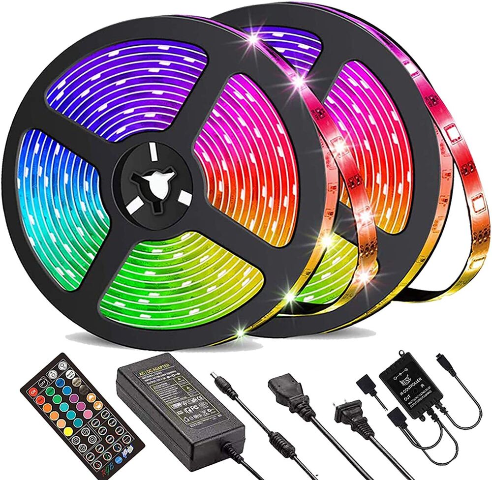 Taśma LED, 30 m, 15 m, Synchronizacja z muzyką, Bluetooth, 5050, RGB Światło Ambiance z Pilotem