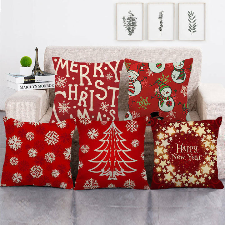 18" Poduszki Merry Xmas Pokrowiec na Poduszkę Dekoracyjna na Sofę