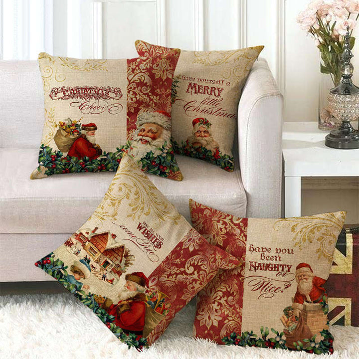 18" Poduszki Merry Xmas Pokrowiec na Poduszkę Dekoracyjna na Sofę