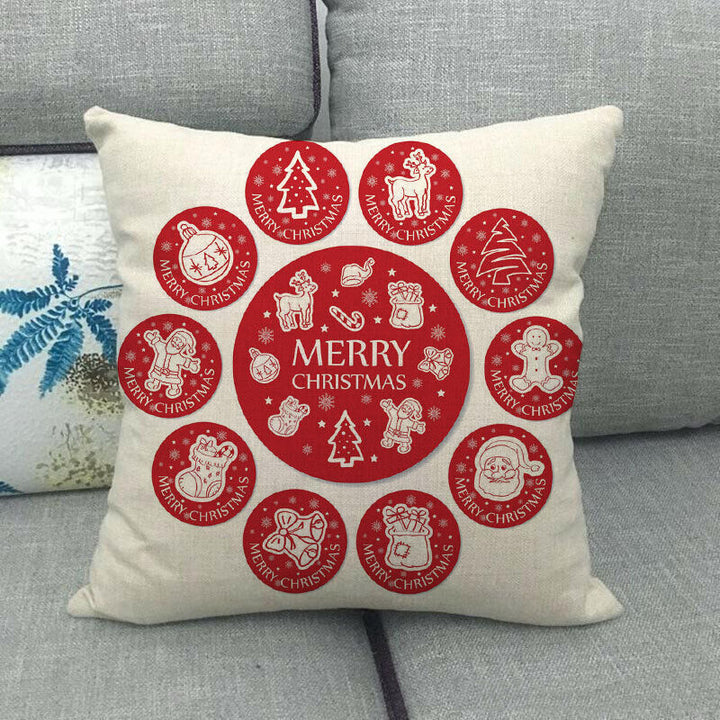 18" Poduszki Merry Xmas Pokrowiec na Poduszkę Dekoracyjna na Sofę
