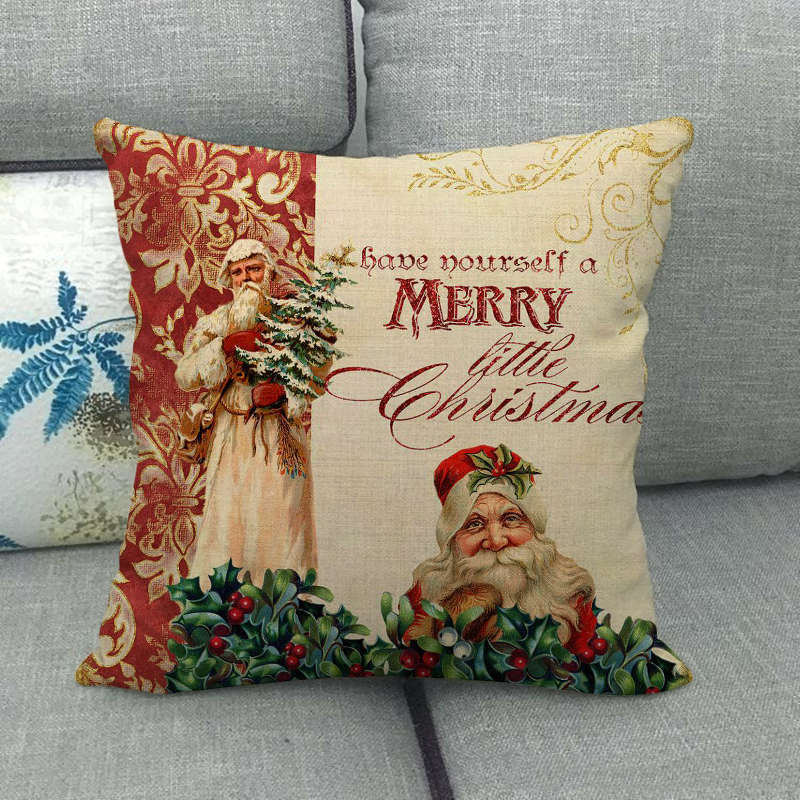 18" Poduszki Merry Xmas Pokrowiec na Poduszkę Dekoracyjna na Sofę