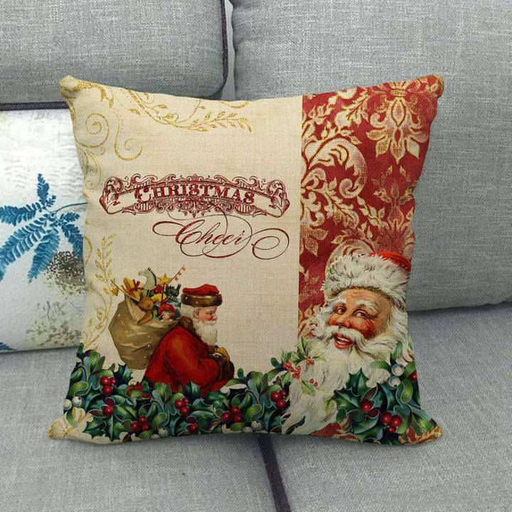 18" Poduszki Merry Xmas Pokrowiec na Poduszkę Dekoracyjna na Sofę