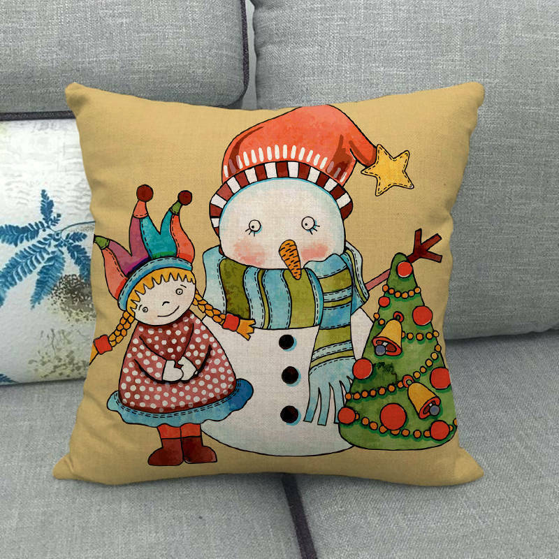 18" Poduszki Merry Xmas Pokrowiec na Poduszkę Dekoracyjna na Sofę