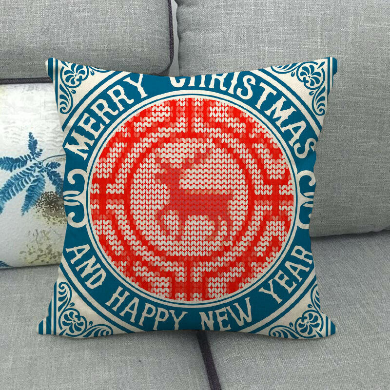 18" Poduszki Merry Xmas Pokrowiec na Poduszkę Dekoracyjna na Sofę