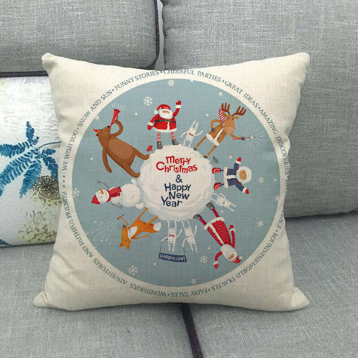 18" Poduszki Merry Xmas Pokrowiec na Poduszkę Dekoracyjna na Sofę