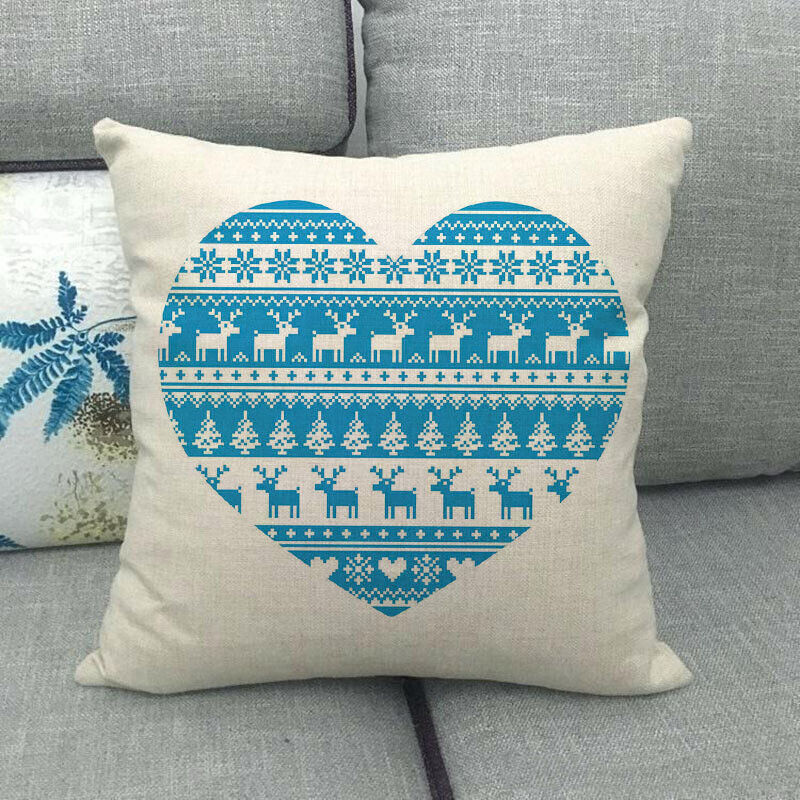 18" Poduszki Merry Xmas Pokrowiec na Poduszkę Dekoracyjna na Sofę