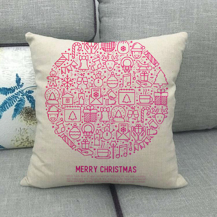 18" Poduszki Merry Xmas Pokrowiec na Poduszkę Dekoracyjna na Sofę