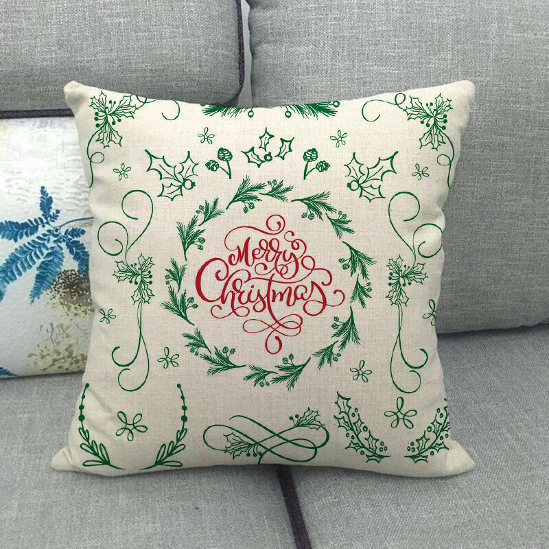 18" Poduszki Merry Xmas Pokrowiec na Poduszkę Dekoracyjna na Sofę