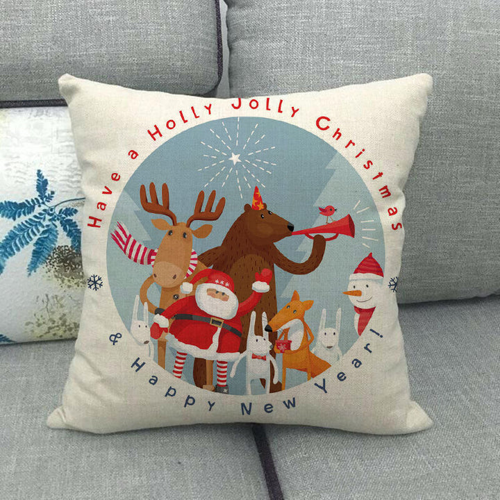 18" Poduszki Merry Xmas Pokrowiec na Poduszkę Dekoracyjna na Sofę