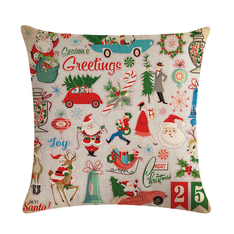 18" Poduszki Merry Xmas Pokrowiec na Poduszkę Dekoracyjna na Sofę