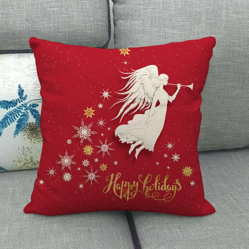18" Poduszki Merry Xmas Pokrowiec na Poduszkę Dekoracyjna na Sofę