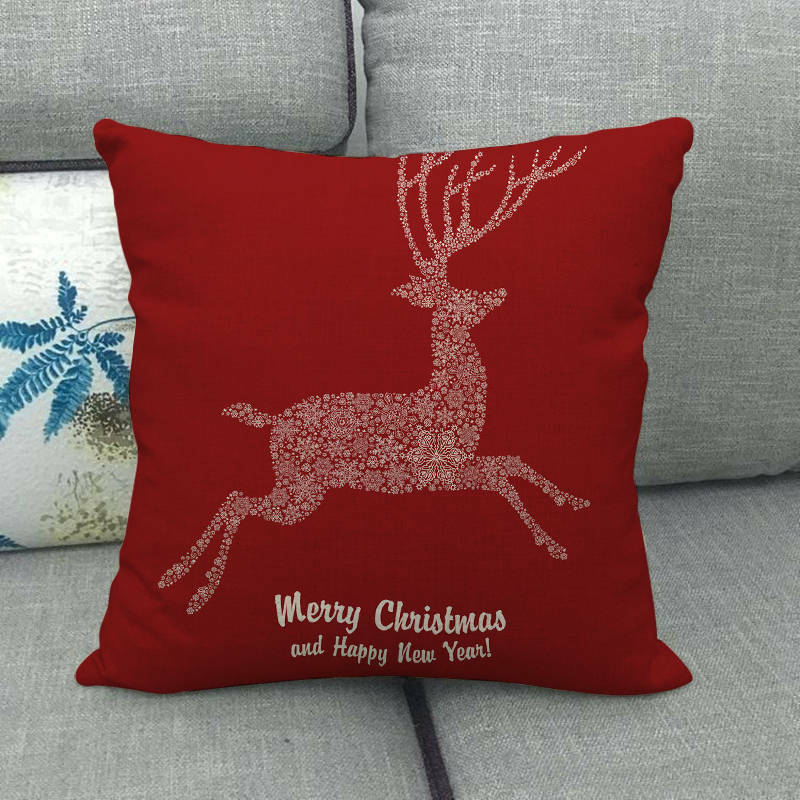 18" Poduszki Merry Xmas Pokrowiec na Poduszkę Dekoracyjna na Sofę