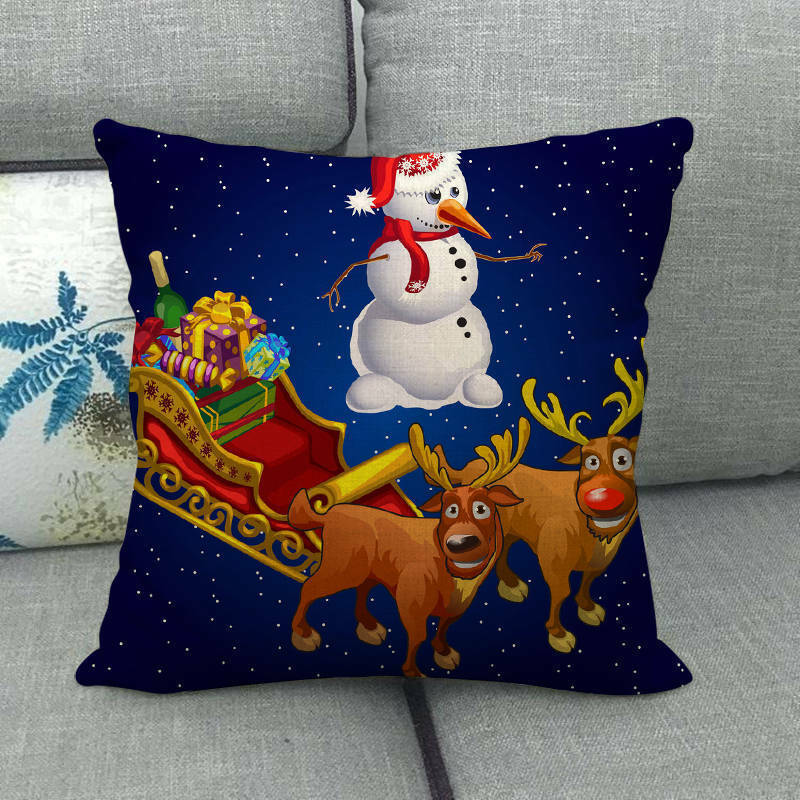 18" Poduszki Merry Xmas Pokrowiec na Poduszkę Dekoracyjna na Sofę