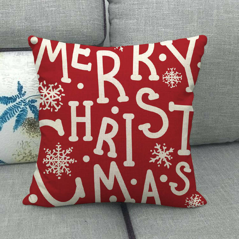 18" Poduszki Merry Xmas Pokrowiec na Poduszkę Dekoracyjna na Sofę