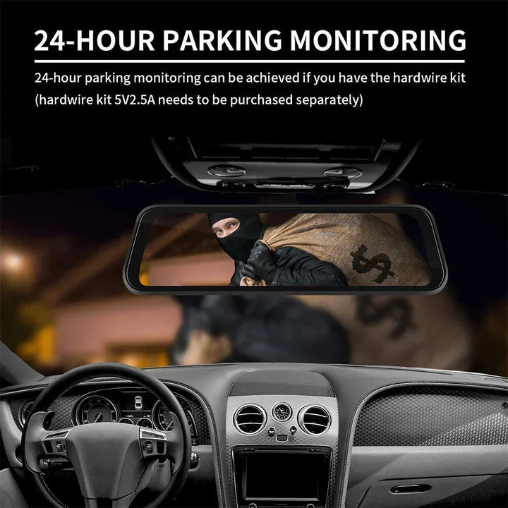 Lusterko Wsteczne z Kamerą Dash 4K Z Przodu i Z Tyłu | CarPlay i Inteligentny Asystent Kierowcy