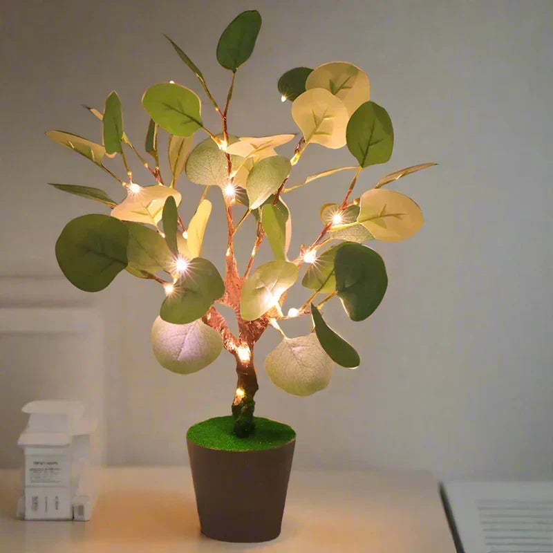 FestiGlow - Świąteczna lampka nocna LED z dekoracyjną doniczką