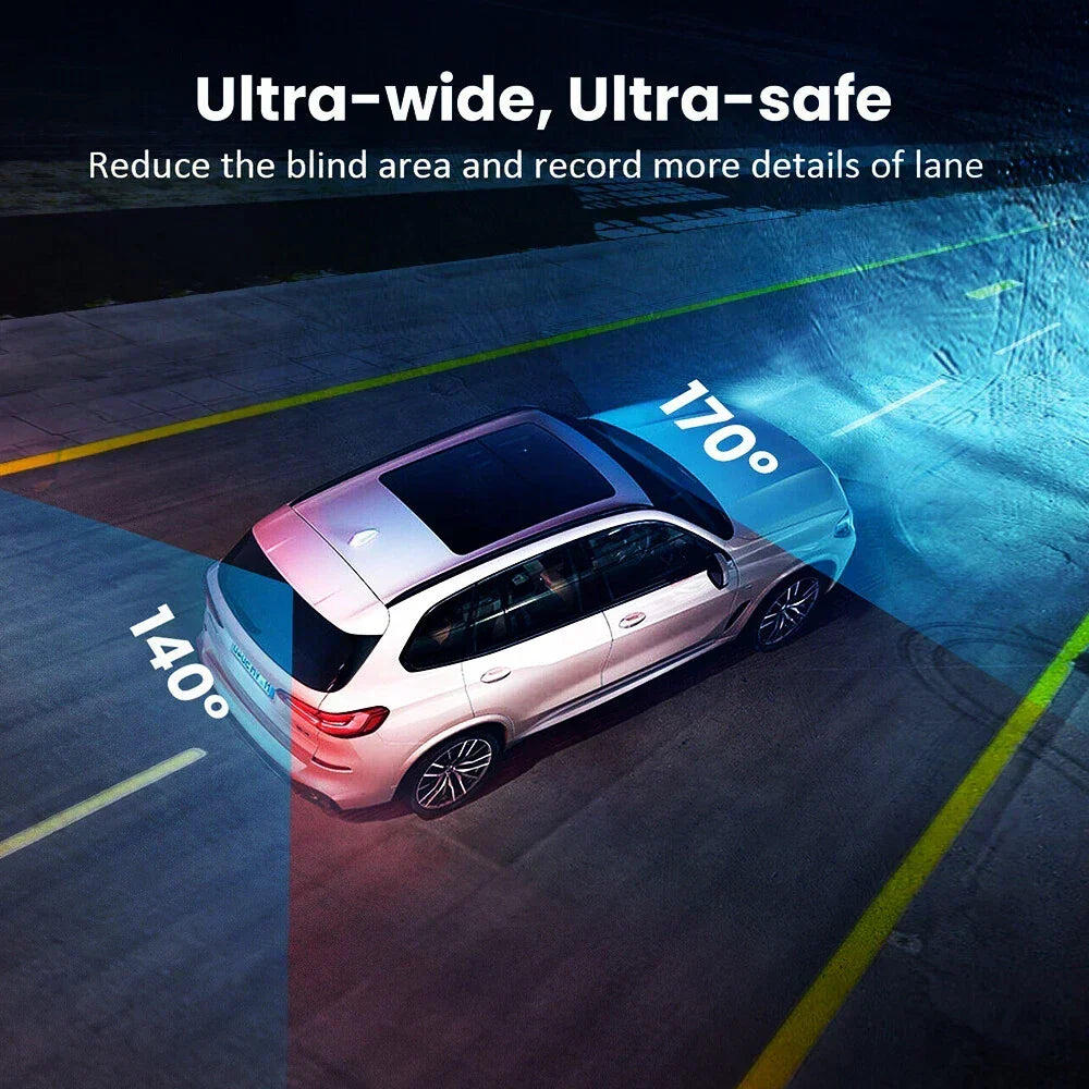 Lusterko Wsteczne z Kamerą Dash 4K Z Przodu i Z Tyłu | CarPlay i Inteligentny Asystent Kierowcy