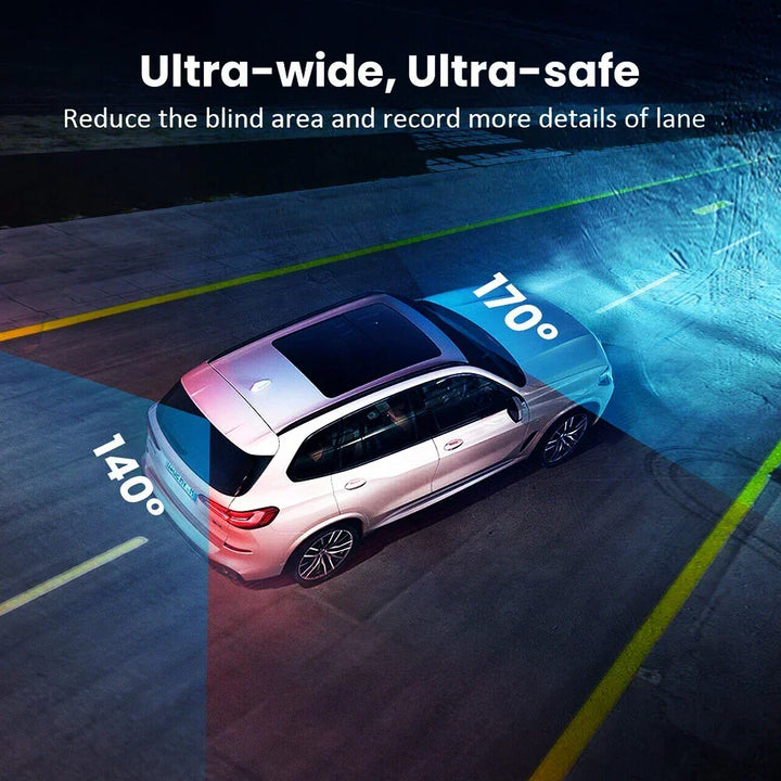 Lusterko Wsteczne z Kamerą Dash 4K Z Przodu i Z Tyłu | CarPlay i Inteligentny Asystent Kierowcy
