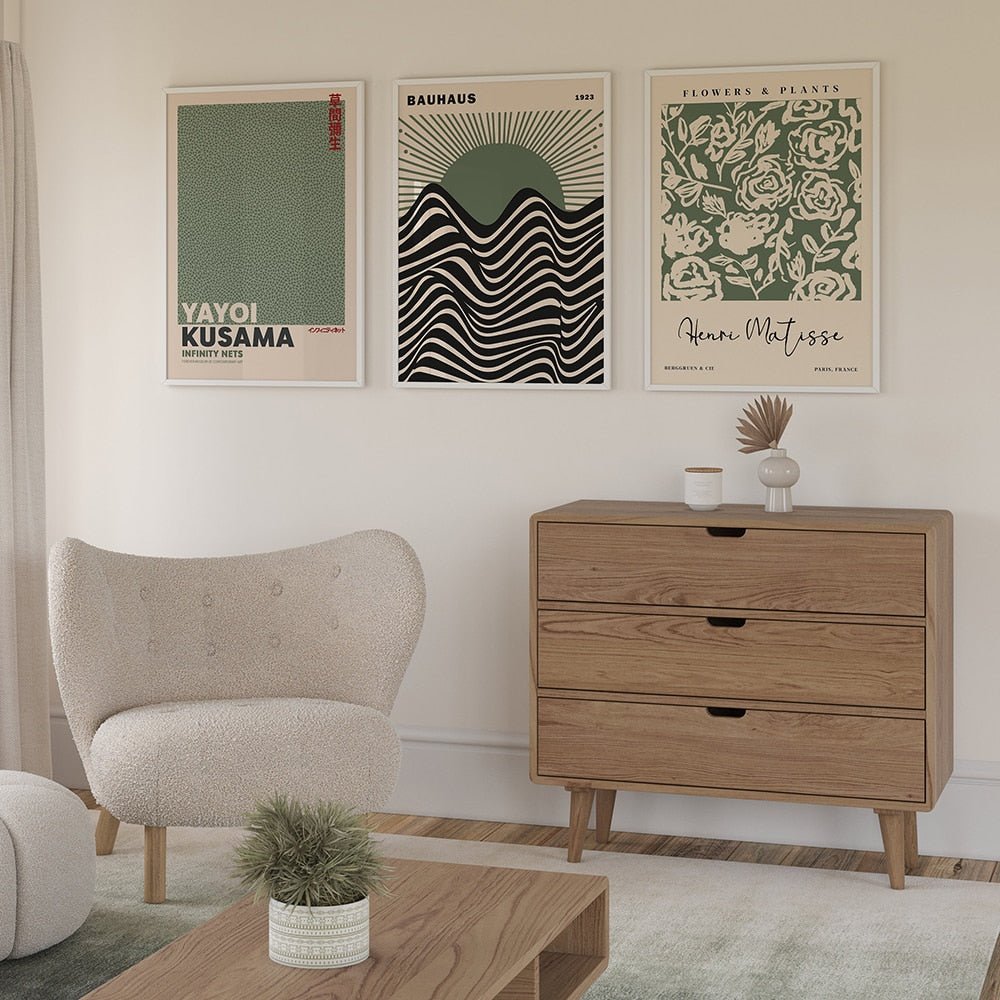 Plakat wystawy Sage Green Matisse Yayoi Kusama