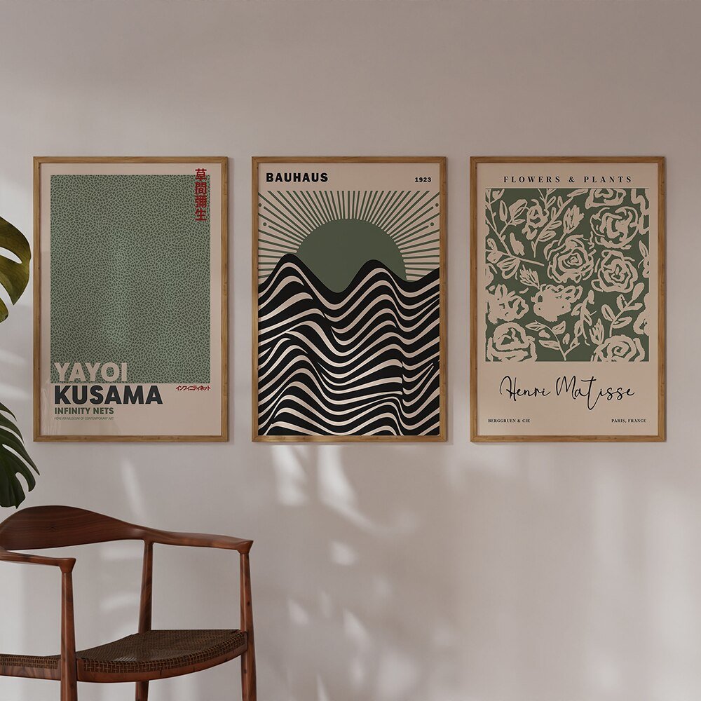 Plakat wystawy Sage Green Matisse Yayoi Kusama