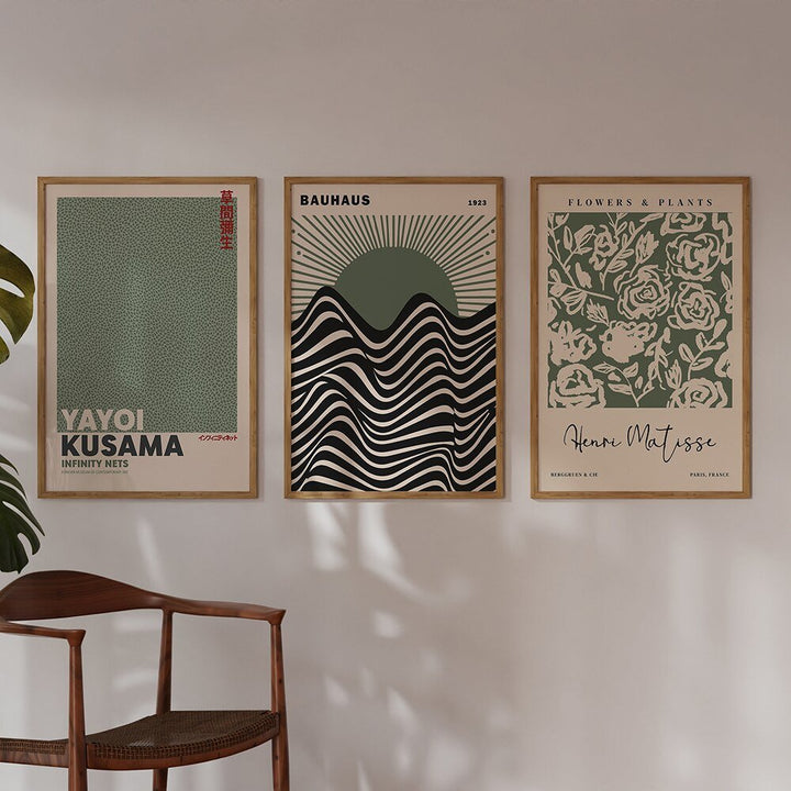 Plakat wystawy Sage Green Matisse Yayoi Kusama