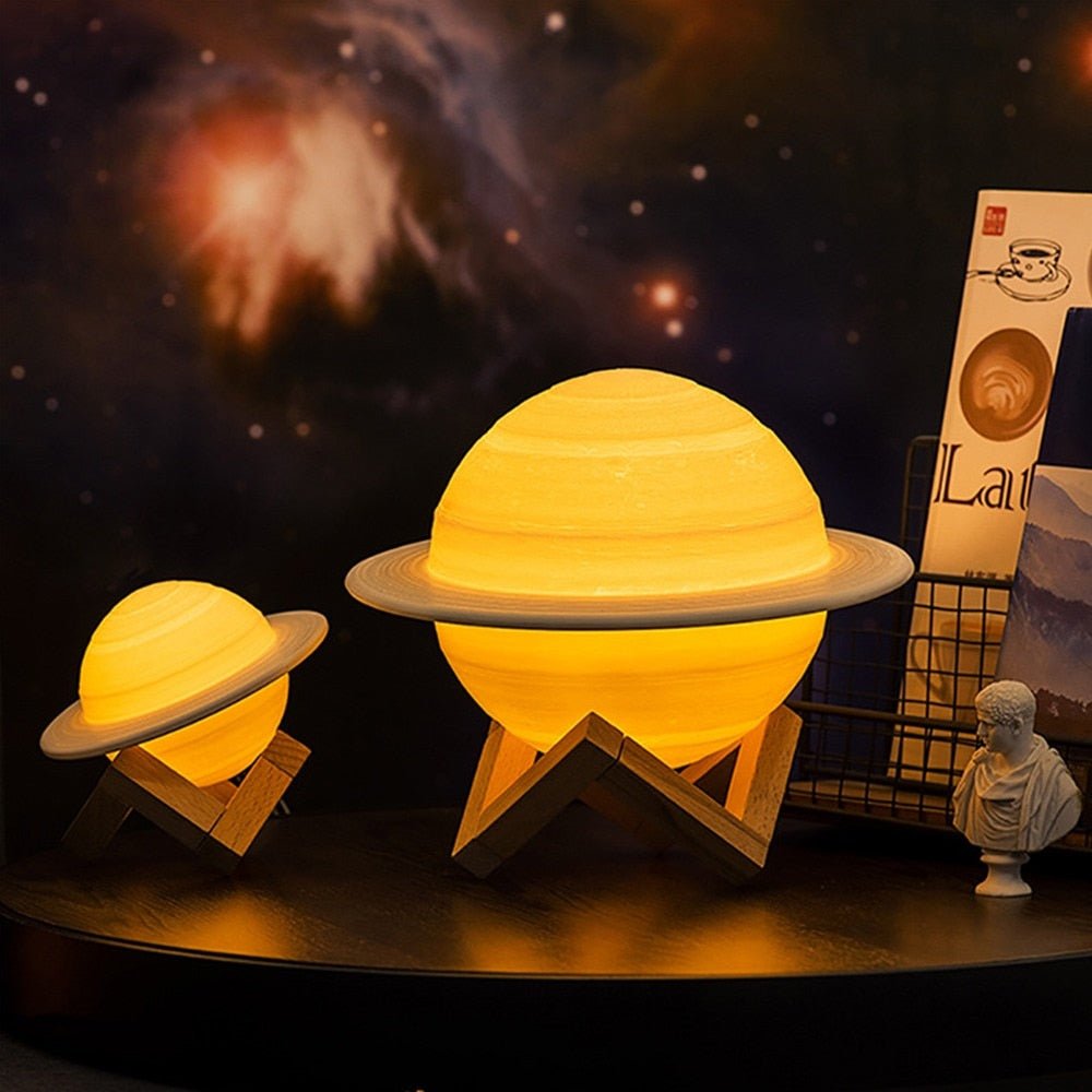 Lampa - SaturnGlow - Projekt planetarny - Regulowane oświetlenie