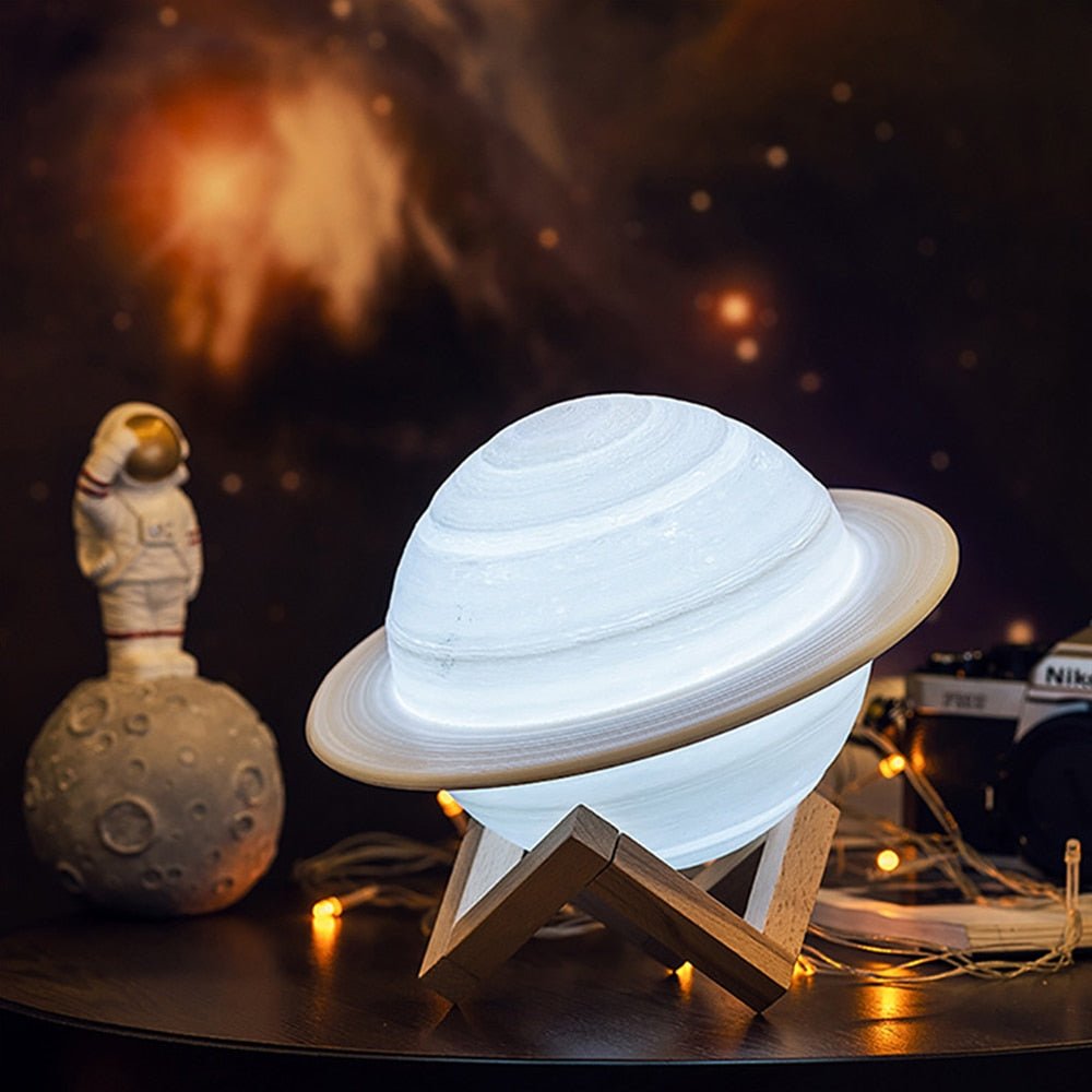 Lampa - SaturnGlow - Projekt planetarny - Regulowane oświetlenie