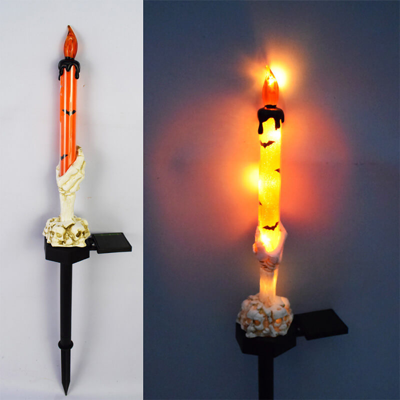 Najlepszy Prezent*Lampa Słoneczna Halloween Duch Ręka Świeca Zewnętrzna Lampa Podłogowa