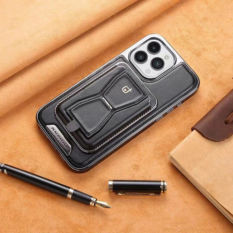Luksusowy skórzany magnetyczny etui na telefon