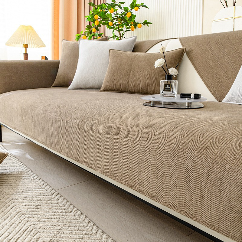 Fartuch ochronny na meble z materiału w falisty wzór Chenille