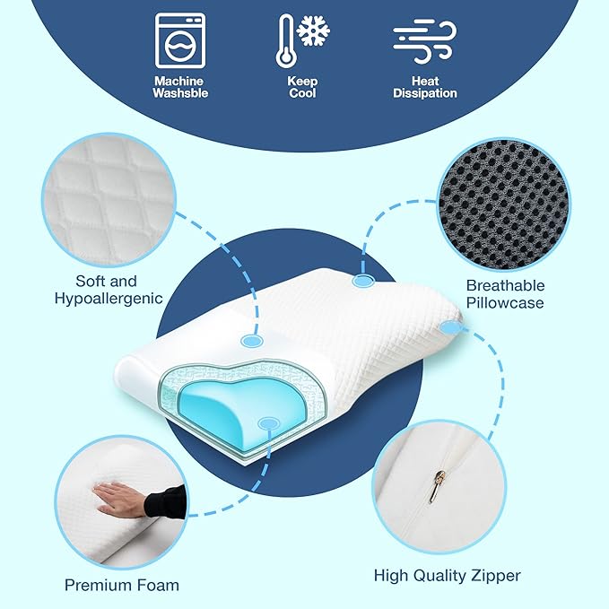 Poduszka SnoreFree przeciw chrapaniu – Ergonomiczne wsparcie dla spokojnego, cichego snu