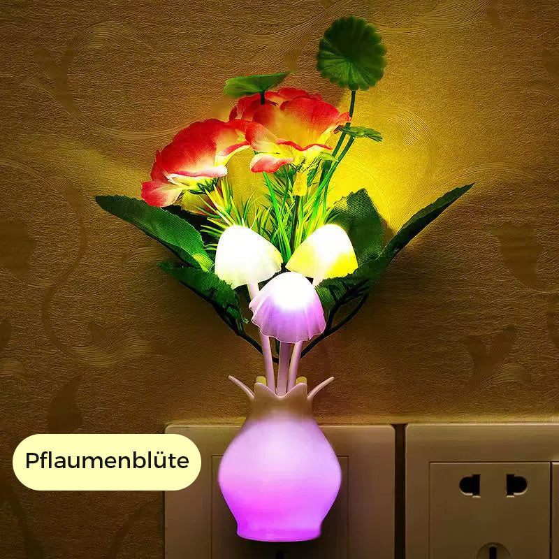LED nocna lampka w formie symulowanych kwiatów z inteligentnym sterowaniem do sypialni