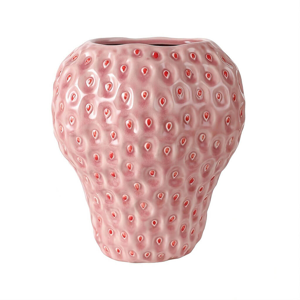 Wazon ceramiczny w kształcie truskawki